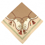 Pa&ntilde;uelo con cadena Marr&oacute;n claro-marr&oacute;n-rojo