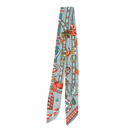Bandana Pa&ntilde;uelo con coraz&oacute;n/cinturones de cuero Gris-verde teal-rojo claro