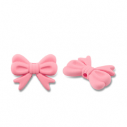 Abalorios acr&iacute;licos lazo Rosa salm&oacute;n