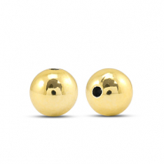 Abalorios met&aacute;licos redondos 8mm Dorado met&aacute;lico