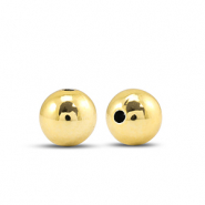 Abalorios met&aacute;licos redondos 6mm Dorado met&aacute;lico