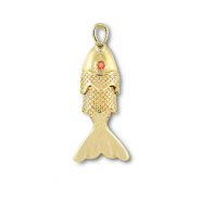 colgantes metálicos pez Dorado-naranja