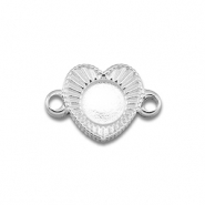 BY31&reg; Entrepieza Acero Inox con engaste para SS20 base plana Plateado