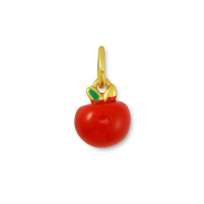 Colgantes met&aacute;licos manzana Rojo-dorado