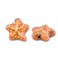 Abalorios de cer&aacute;mica estrella de mar Naranja