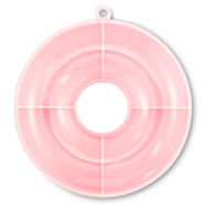 Expositor de joyer&iacute;a caja de almacenamiento 4 compartimentos dona Transparente-rosado