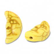 Abalorios de cerámica luna Amarillo