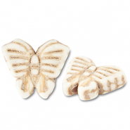 Abalorios de cerámica mariposa Blancuzco