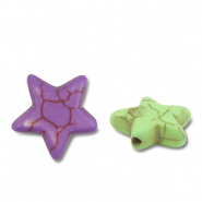 Abalorios de cerámica estrella Multicolor