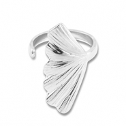 Anillos Acero Inox hoja Plateado