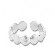 Anillos Acero Inox conchas Plateado