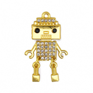 Colgantes llamativos robot Dorado