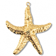 Colgantes Acero Inox estrella de mar Dorado