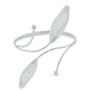 Brazalete hoja Plateado