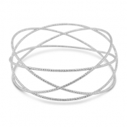 Brazalete enntrelazado Plateado