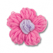 Flor de ganchillo Rosa-p&uacute;rpura