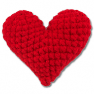 Coraz&oacute;n de ganchillo Rojo