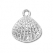 Colgantes Acero Inox conchas Plateado