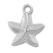 Colgantes Acero Inox estrella de mar Plateado
