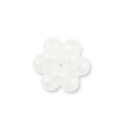 Colgantes de perlas flor Blanco