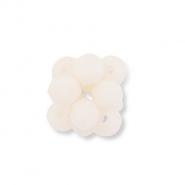 Colgantes faceteados flor Melocot&oacute;n desnudo