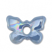 Abalorios de cer&aacute;mica griega DQ mariposa Azul
