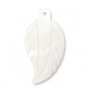 Colgantes concha hoja Blanco (color natural)