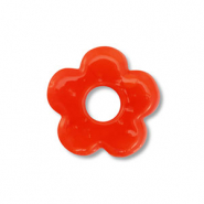 Abalorios de vidrio flor Rojo