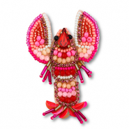 Broches langosta Multicolor rosa-rojo-blanco