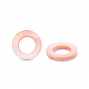 Abalorios conchas 15mm redondos Rosado