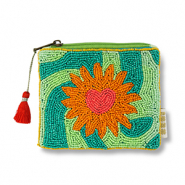 BY31&reg; Neceser sol con coraz&oacute;n Verde-naranja-rojo