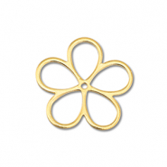 Colgantes met&aacute;licos DQ flor Dorado (sin n&iacute;quel)