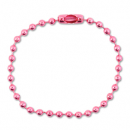 Fornituras coloridas cadena de bola con cierre Rosa brillante