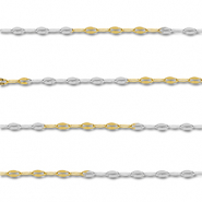 Fornituras Acero Inox cadena jasseron anclaje Dorado-plateado