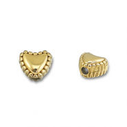 Abalorios Acero Inox corazón Dorado
