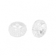 Abalorios de resina rondeles 10mm Transparente