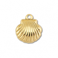 Colgantes Acero Inox concha Dorado