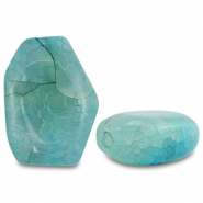 Piedras Naturales abalorios Calcedonia irregular Azul claro