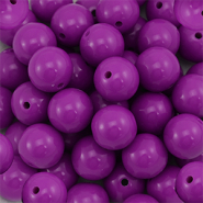 DQ Abalorios acr&iacute;licos 18 mm P&uacute;rpua magenta