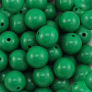 DQ Abalorios acr&iacute;licos 16 mm Verde oscuro
