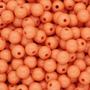 Abalorios acrílicos 8 mm brillante Naranja coral