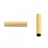 Abalorios Acero Inox tubo 8mm Dorado