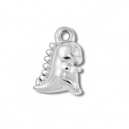 Colgantes Acero Inox dinosaurio Plateado