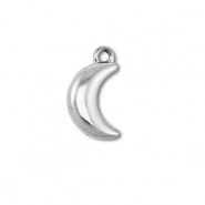 Colgantes Acero Inox luna Plateado