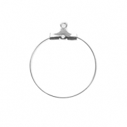 Fornituras Acero Inox pendientes criollas Plateado