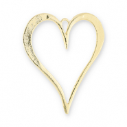 Colgantes llamativos corazón Dorado