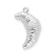 Colgantes llamativos croissant Plateado