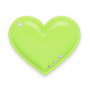 Colgantes llamativos corazón Verde lima