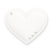 Colgantes llamativos corazón Blanco