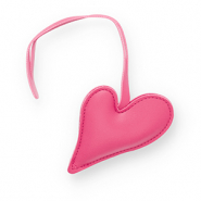 Colgantes llamativos corazón Rosa Aamaranto